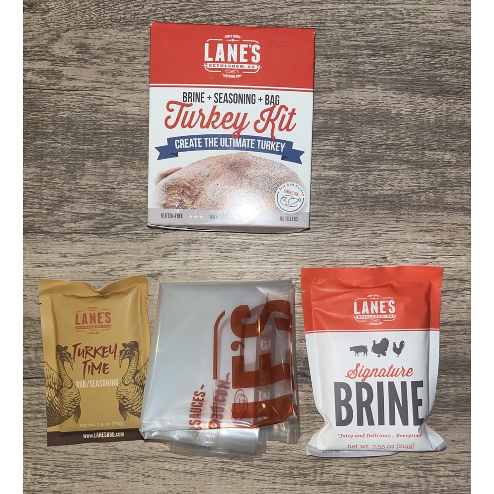 Lane's Turkey Kit Brine & Seasoning Mix Gluten-Free No Fillers- With Instruction